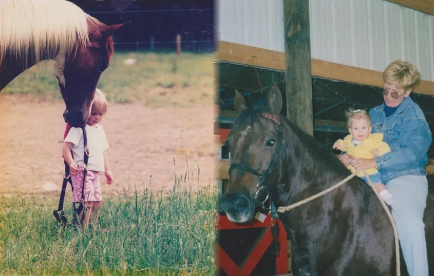 Child growing with horse